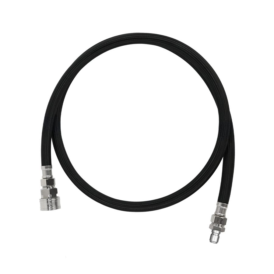 5ft Black Braided Nylon Hose
