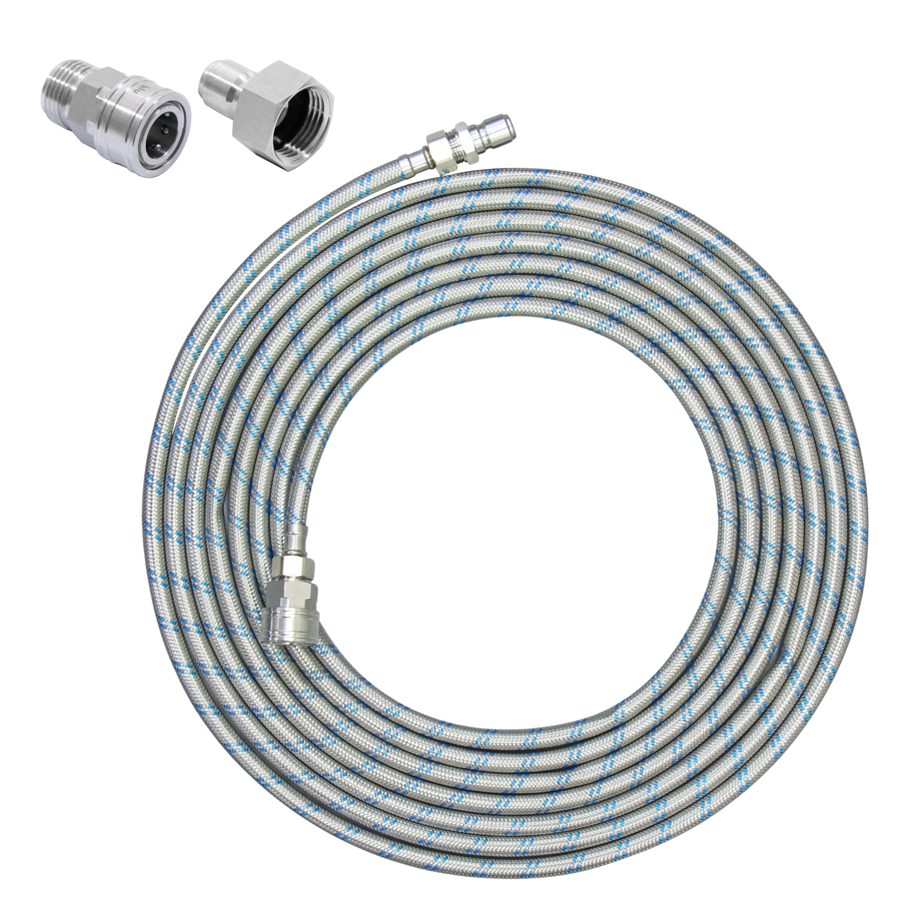 50ft Universal Stainless Steel Hose with Quick Connects